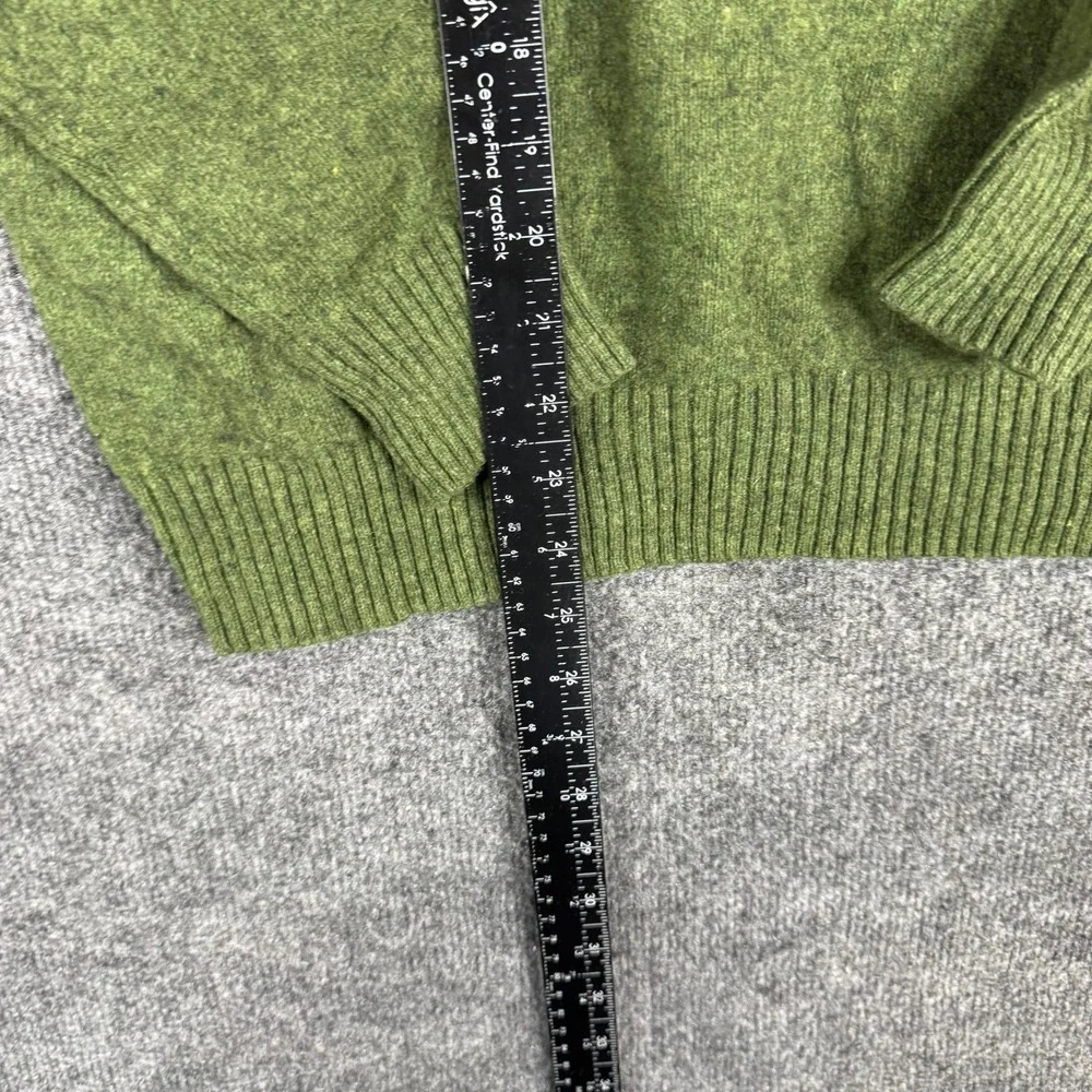 American Eagle Sweater Mens XL Green Wool Blend Vintage Slim Fit Crewneck Ribbed